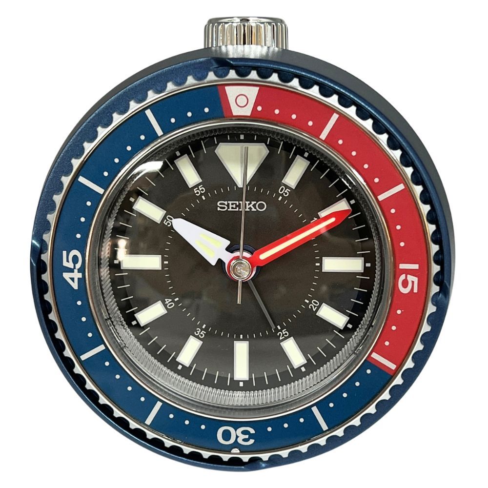 未使用　SEIKO セイコー ダイバーズ型 置時計 TC208K 外箱・説明書付 SEIKO セイコー EXCLUSIVE TC208 ALARM CLOCK ダイバーズウォッチ