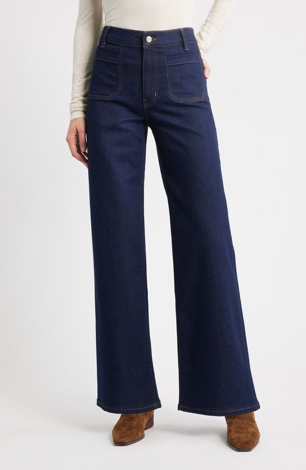 フレーム レディース ボトムス デニムパンツ ワイドレッグ ハイウエスト ジーンズ FRAME Le Slim Palazzo Patch Pocket High Waist Wide Leg Jea