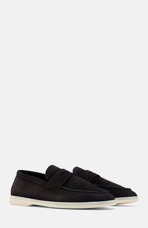 スカロッソ メンズ シューズ スリッポン・ローファー SCAROSSO Luciano Loafers Black Edit Suede ブラック