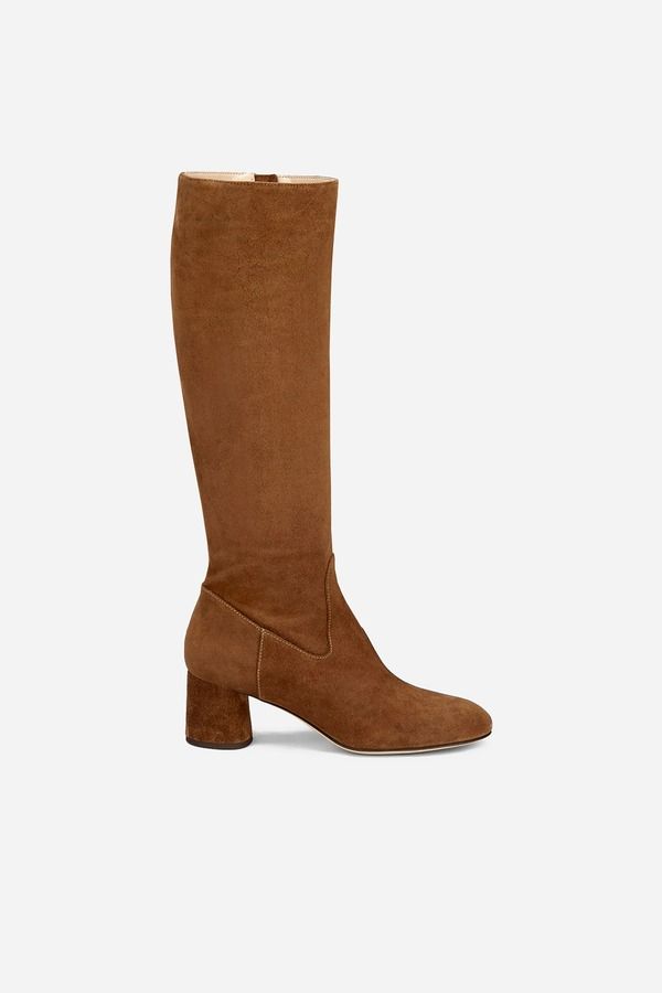 エージーエル レディース シューズ ブーツ・レインブーツ ヒール AGLorette Wateresistant Velour Boot Witheel Cognac