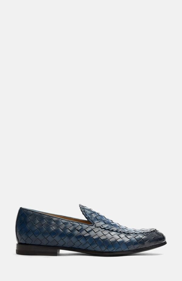 スカロッソ メンズ シューズ ローファー SCAROSSO Vittorio Loafers Blue Calf ブルー