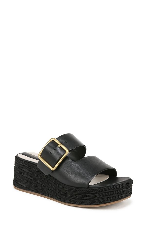 フランコサルト レディース シューズ ヒール プラットフォーム サンダル Franco Sarto Taziana Platform Sandal Black ブラック