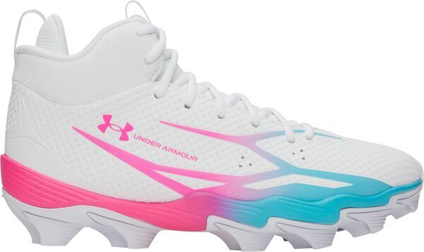 アンダーアーマー メンズ シューズ スニーカー Under Armour Spotlight HammerM Football Cleats WhiteBluePink ホワイト