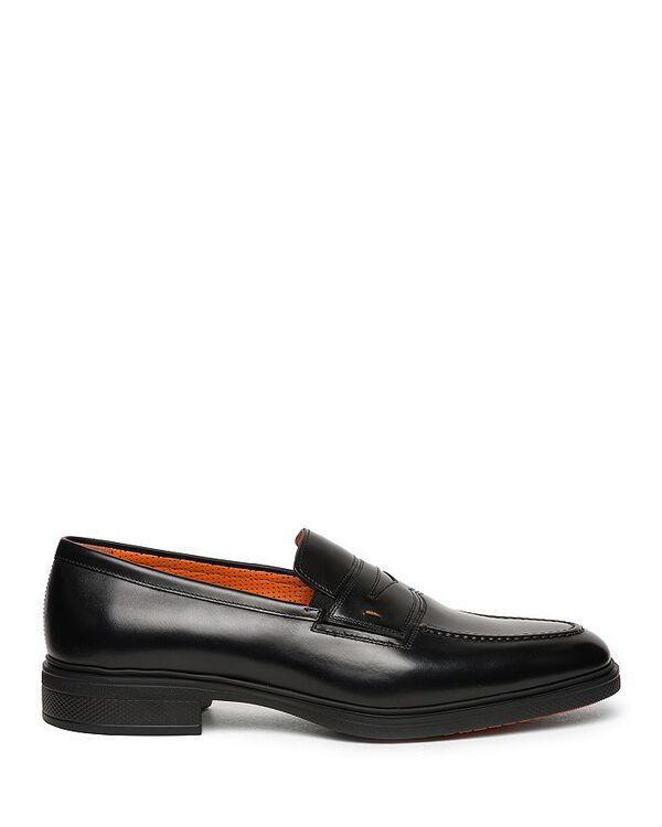 サントーニ メンズ シューズ スリッポン・ローファー ローファー Santoni Mens Easy Penny Loafers Black ブラック