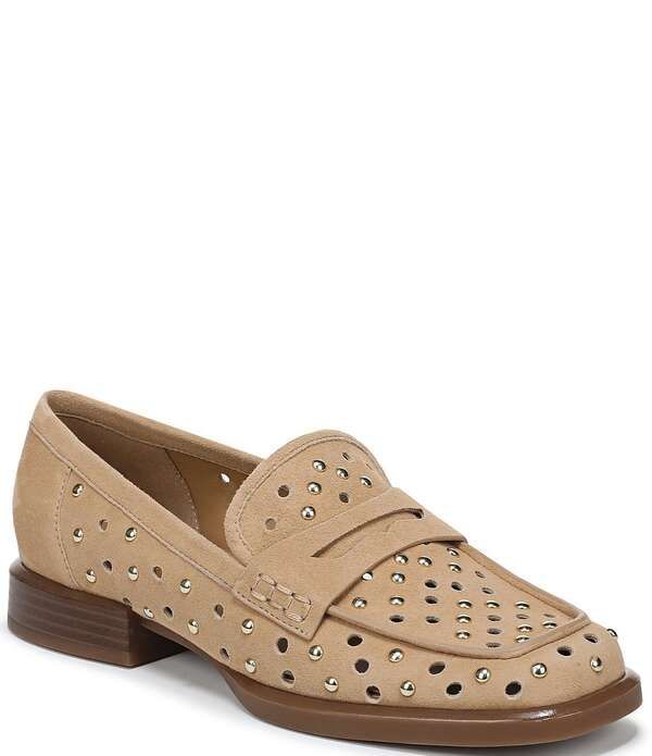 ナチュライザー レディース シューズ パンプスエード ローファー Naturalizer 27 EDIT Haven Studded Perf Suede Penny Loafers Dune Dus