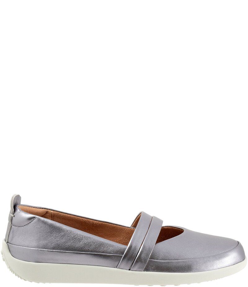 ソフトウォーク レディース シューズ パンプス レザー SoftWalk Devon Leather Slip Ons Pewter ピューター