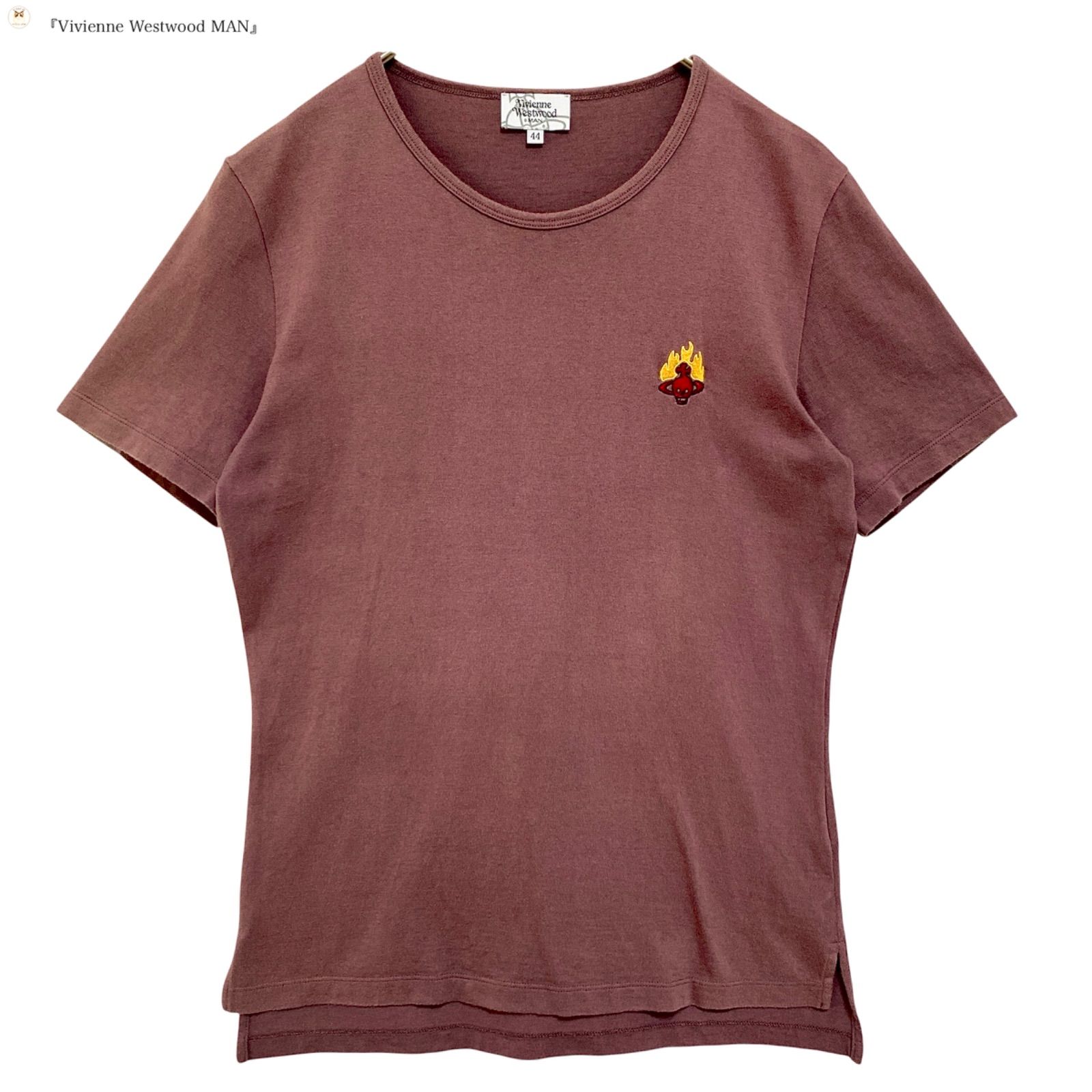 人気】Vivienne Westwood MAN スカルオーブ刺繍 半袖Tシャツ 44