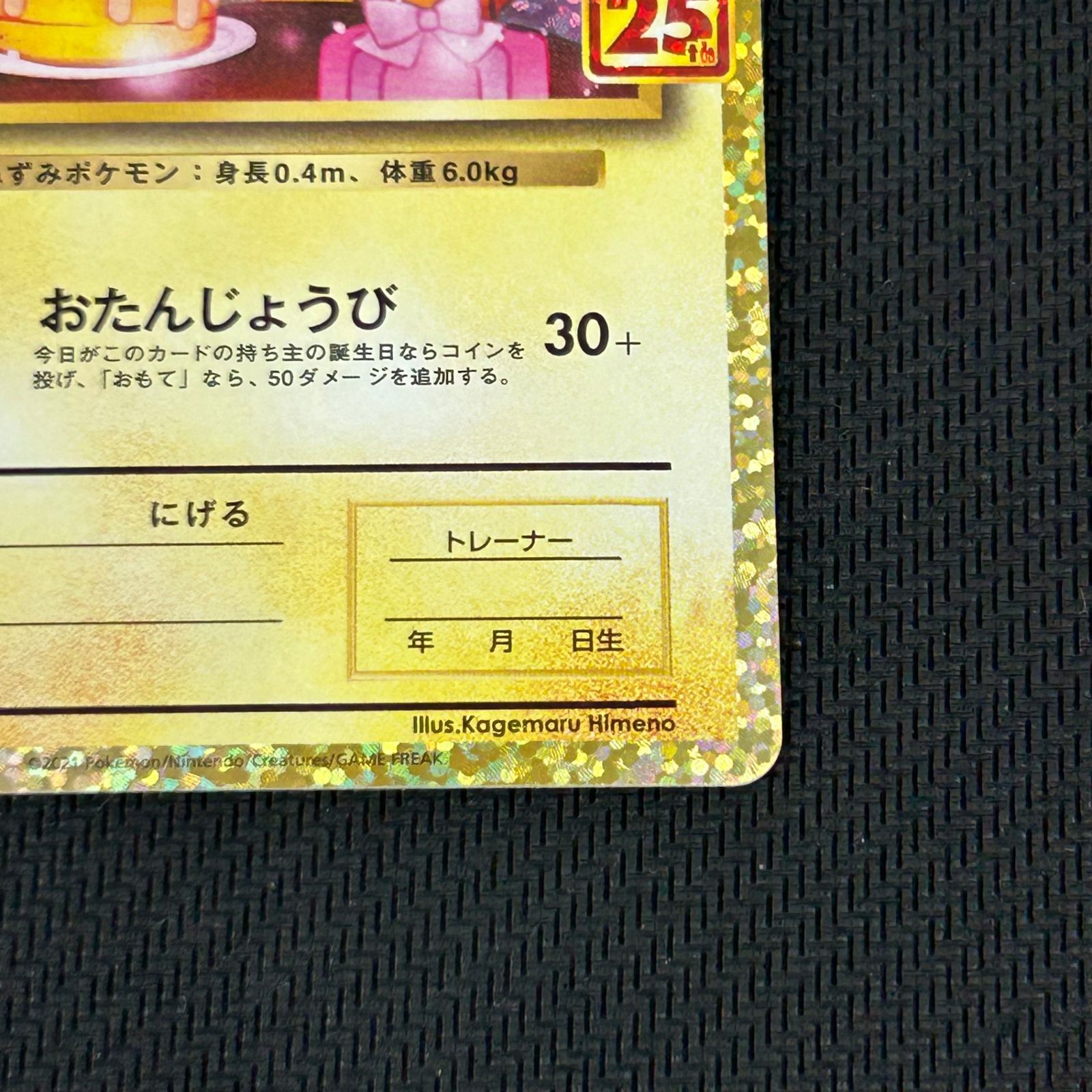 おたんじょうびピカチュウ 25th ANNIVERSARY ポケカ _のピカチュウ おたんじょうび 007/025/S8a/P/B 25th