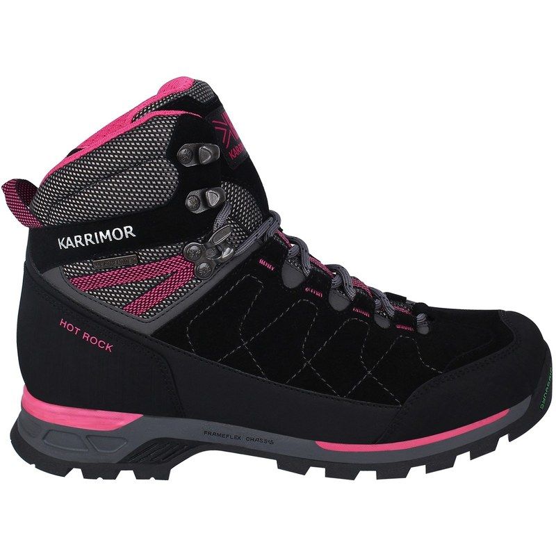 カリマー レディース シューズ ブーツ・レインブーツ Karrimor Hot Rock Womens Walking Boots BlackPink ブラック