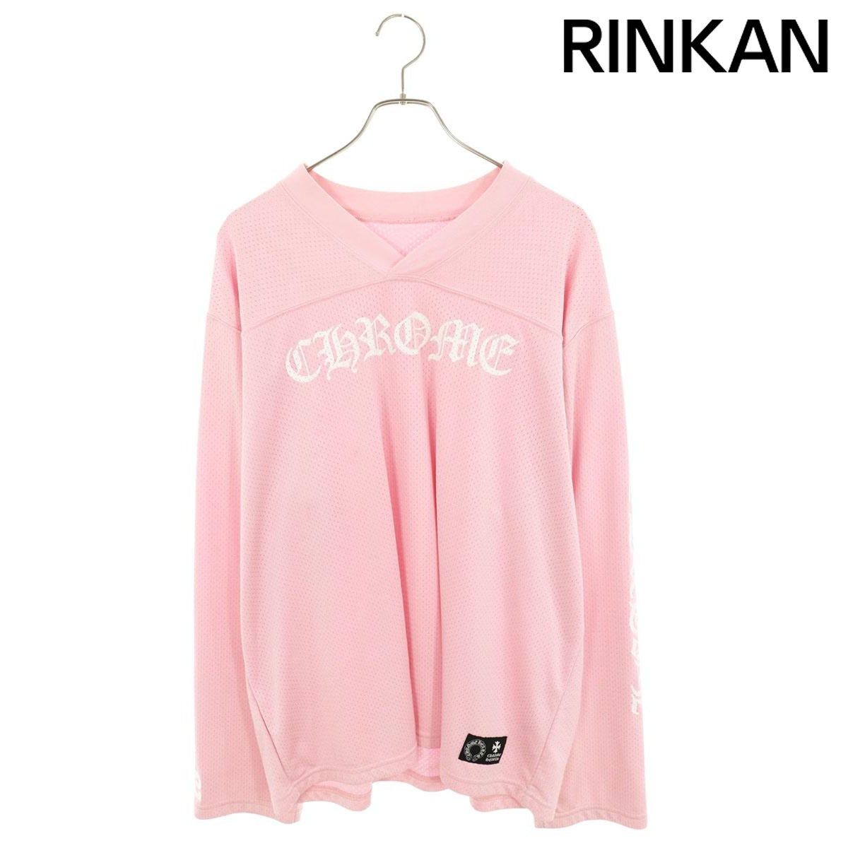 クロムハーツ MESH WARM UP JERSEY CHプリントメッシュ長袖カットソー メンズ XL