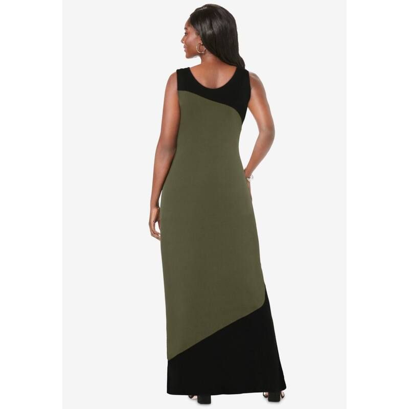 ジェシカロンドン レディース トップス ワンピース プラスサイズ ニット マキシ Jessica London Womens Plusize Stretch Knitank Maxi Dress Du