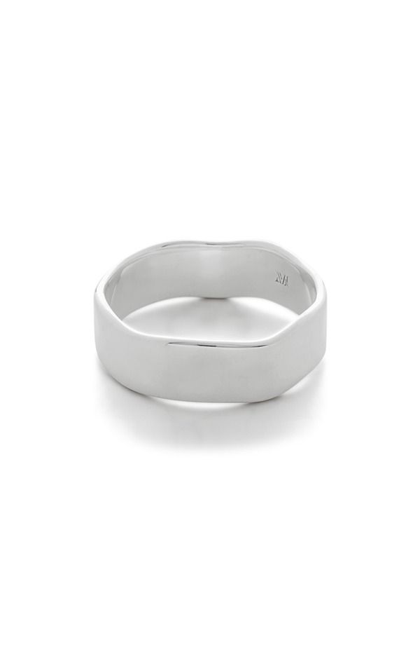 モニカヴィナダー レディース アクセサリー 指輪 Monica Vinader Siren Muse Band Ring Sterling Silver シルバー