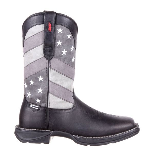 ドゥランゴ メンズ シューズ ブーツ・レインブーツ DURANGO Faded Black Flag Western Boot Black Charcoal Grey ブラック
