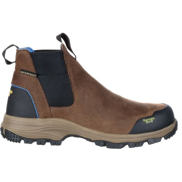 ジョージブーツ メンズ シューズ ブーツ・レインブーツ チェルシー Georgia Boot Chelsea Waterproof Work Romeo Boot Dark Brown ブラウン