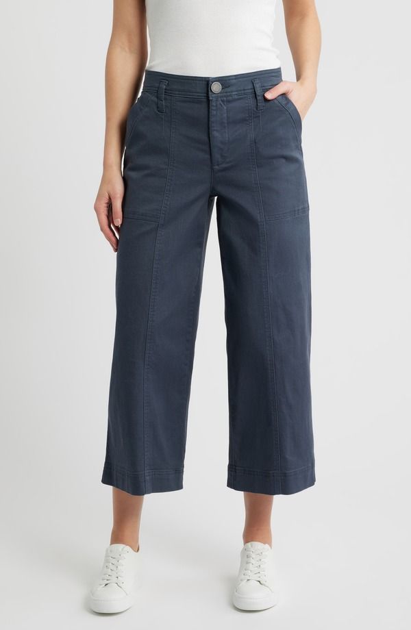 ウィットウィズダム レディース ボトムス レギンス ワイドレッグ パンツ Wit Wisdom Skyrise Crop Wide Leg Utility Pants Orion Blue ブルー