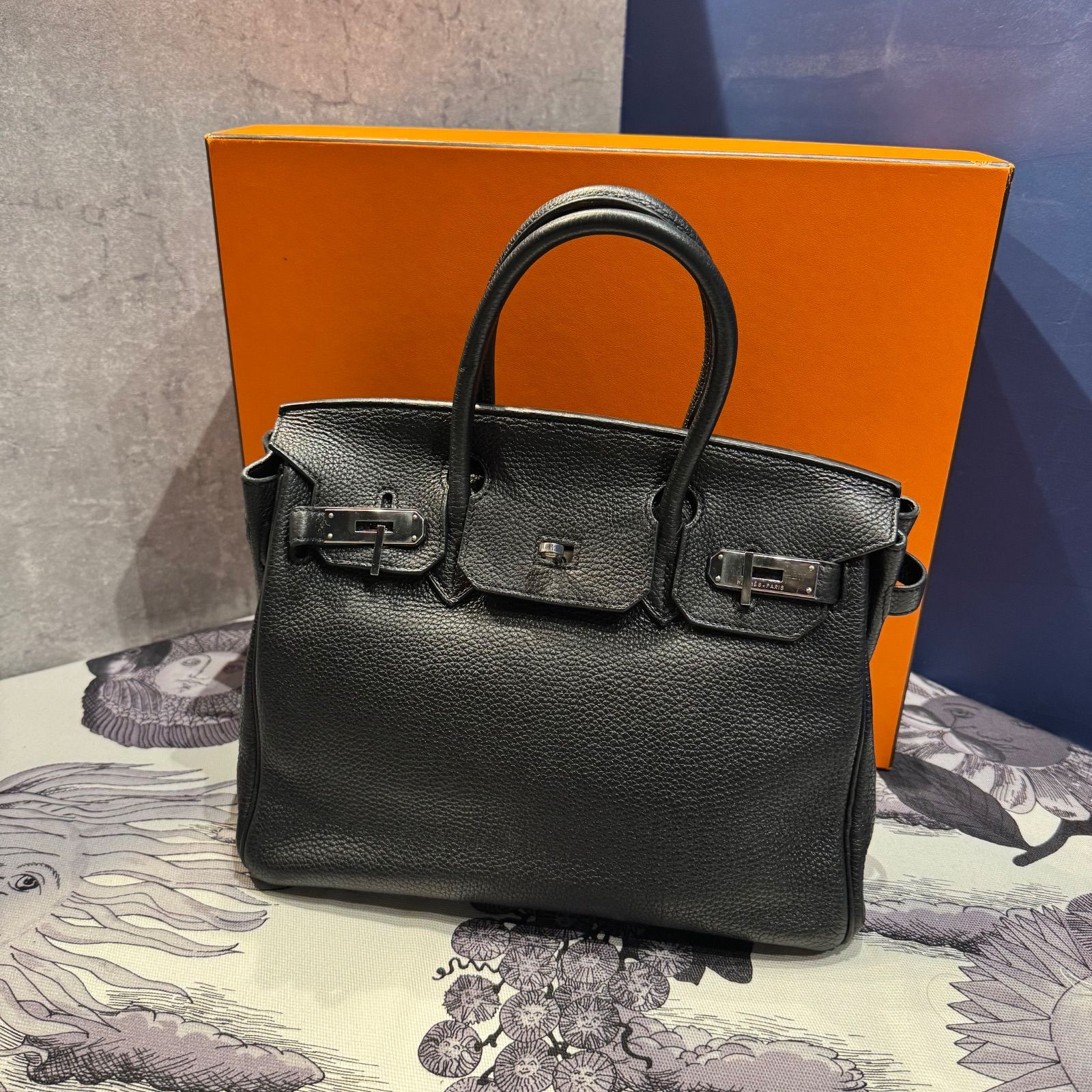 エルメス ブラック HERMES シルバー金具 黒 バーキン35 トゴ 限定1個 バッグ ハンドバッグ 1,043,000円