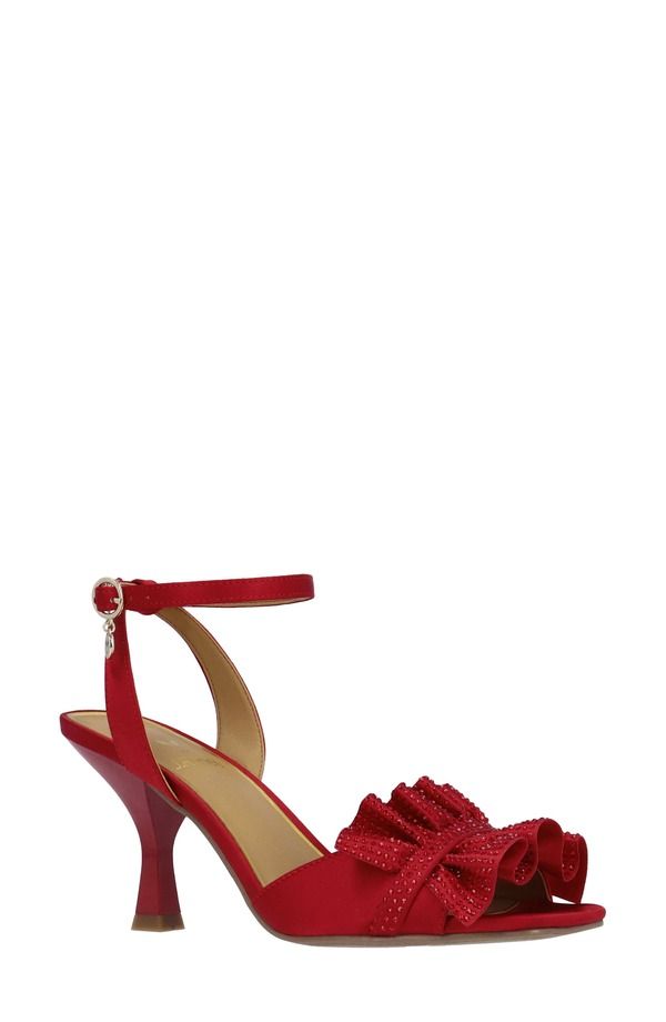 ジェイレニー レディース シューズ ヒール サンダル アンクル J Rene Almitankle Strap Sandal Red レッド