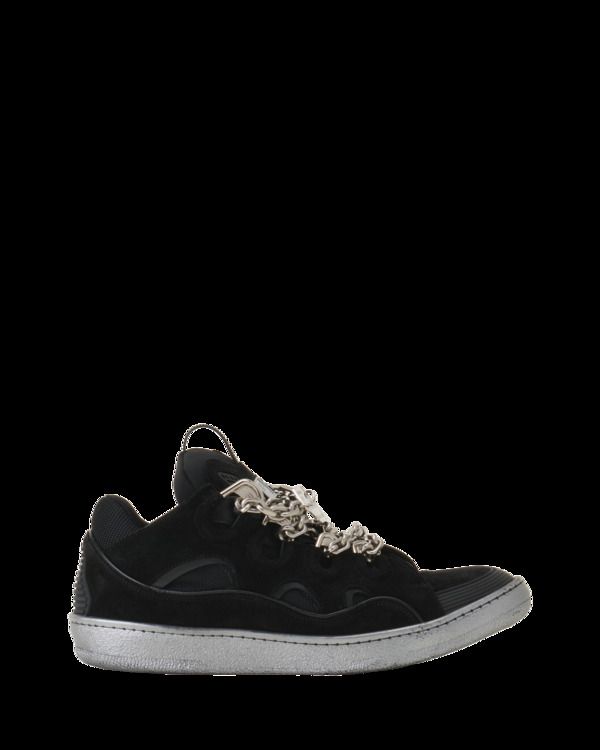 ランバン レディース シューズ スニーカー スエード Lanvin Curb Sneakers Id Chain Suede Black ブラック