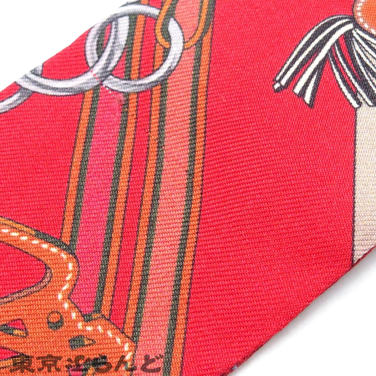 エルメス HERMES ツイリー マルチカラー シルク 馬勒とチャーム