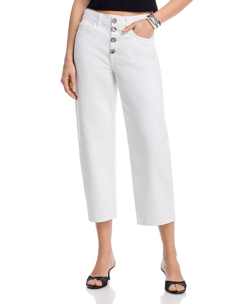 ラジャンス レディース ボトムス デニムパンツ ジーンズ LAGENCE Liora High Rise Stovepipe Jeans in Blanc