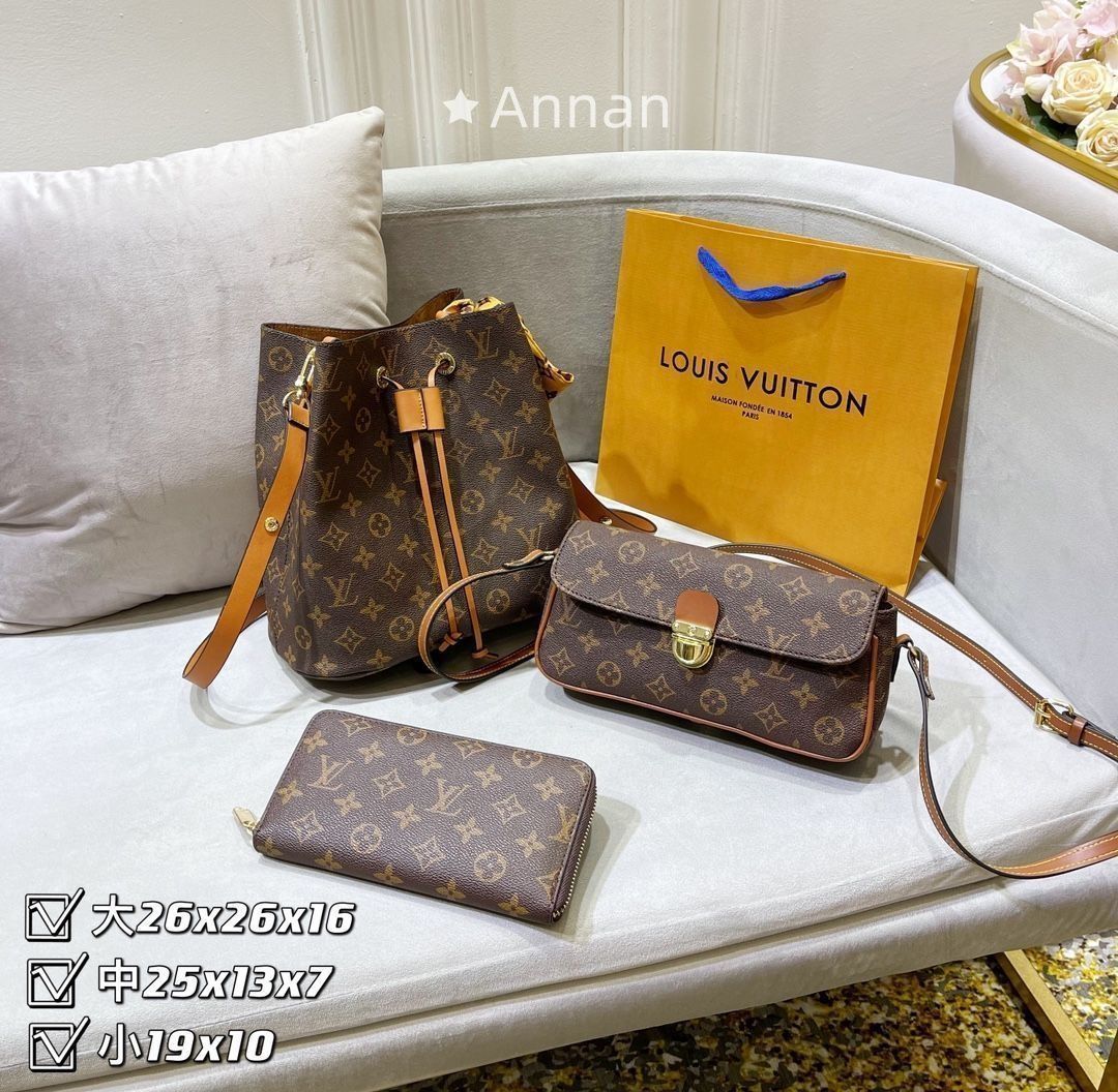 期間限定☆LOUIS VUITTON ルイヴィトン ショルダーバッグ ハンドバッグ 財布 3点セットバッグ