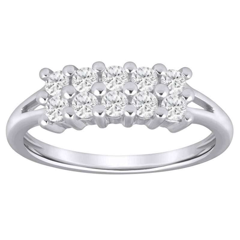 Alyson Layne レディース アクセサリー リング Alyson Layne 10k Gold 12 CaratW Lab Grown Diamond Stacked Band Ring 10