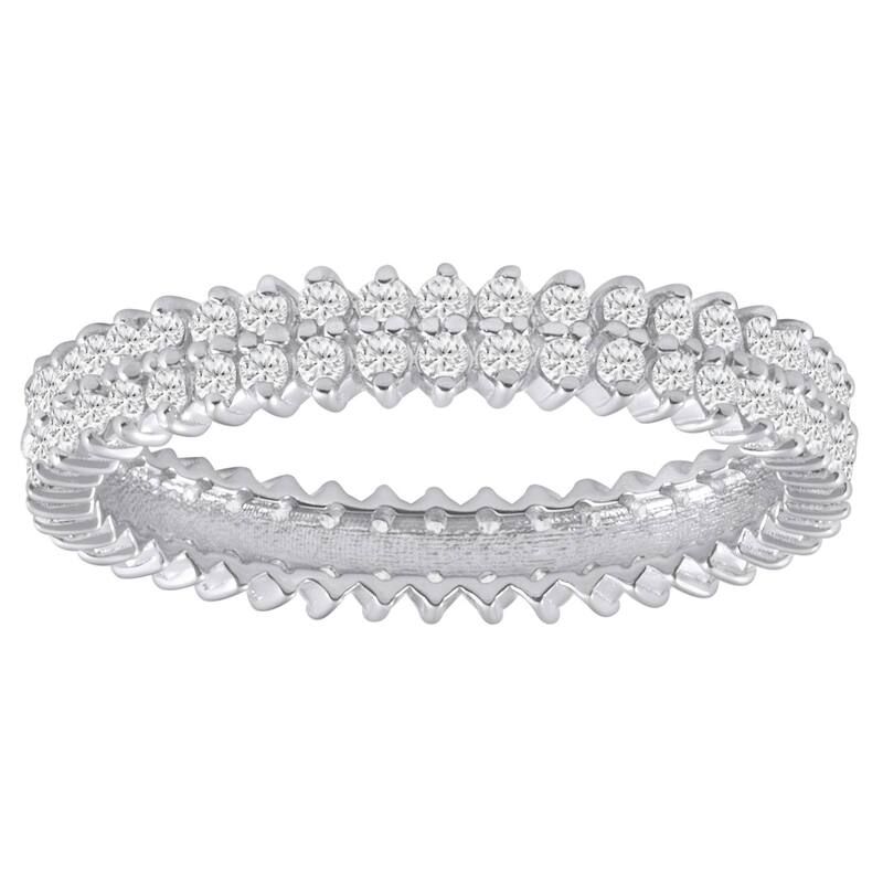 Alyson Layne レディース アクセサリー リング Alyson Layne 10k Gold 1 CaratW LabGrown Diamond Full Eternity Band 10k