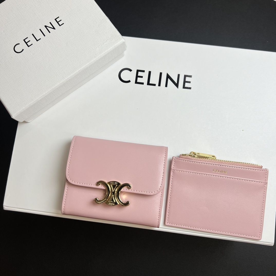 高級 人気商品 CELINE セリーヌ ウォレット 折り財布 小銭入れ