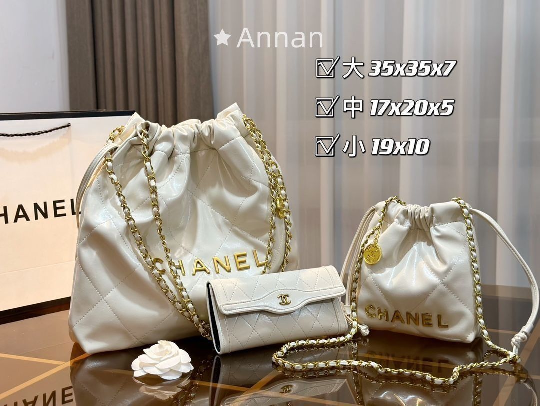 可愛い CHANEL シャネル ショルダーバッグ ハンドバッグ 財布 3点セット
