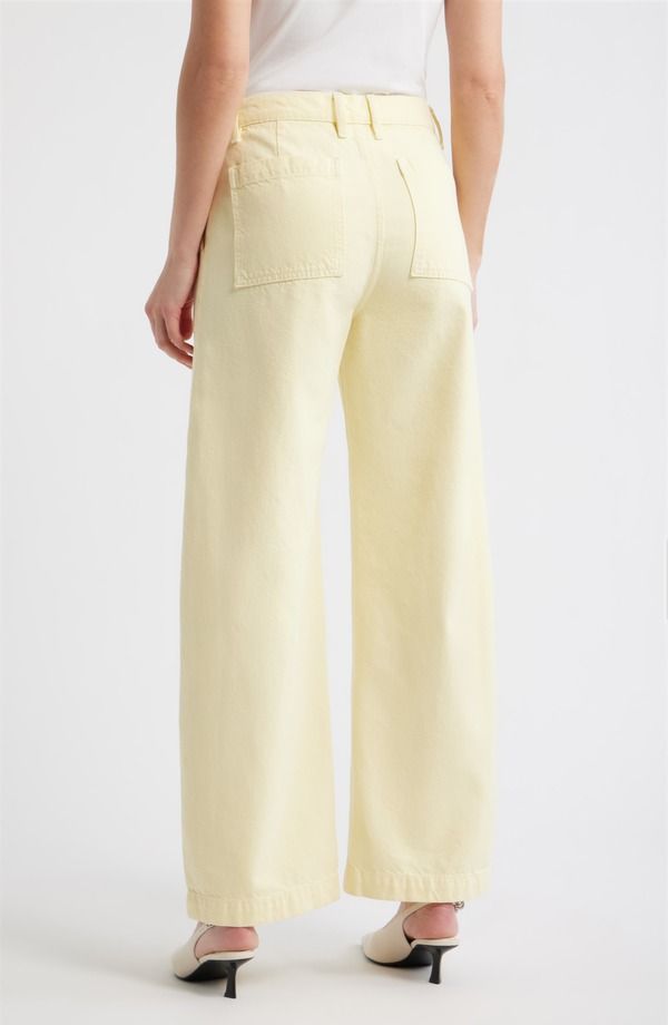 フレーム レディース ボトムス デニムパンツ ワイドレッグ ハイウエスト ジーンズ FRAME The Bow High Waist Wide Leg Utility Jeans Lemon