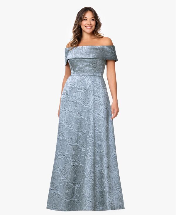 エスケープ レディース トップス ワンピース XSCAPE Womens OffTheShoulder Ball Gown Slate スレート