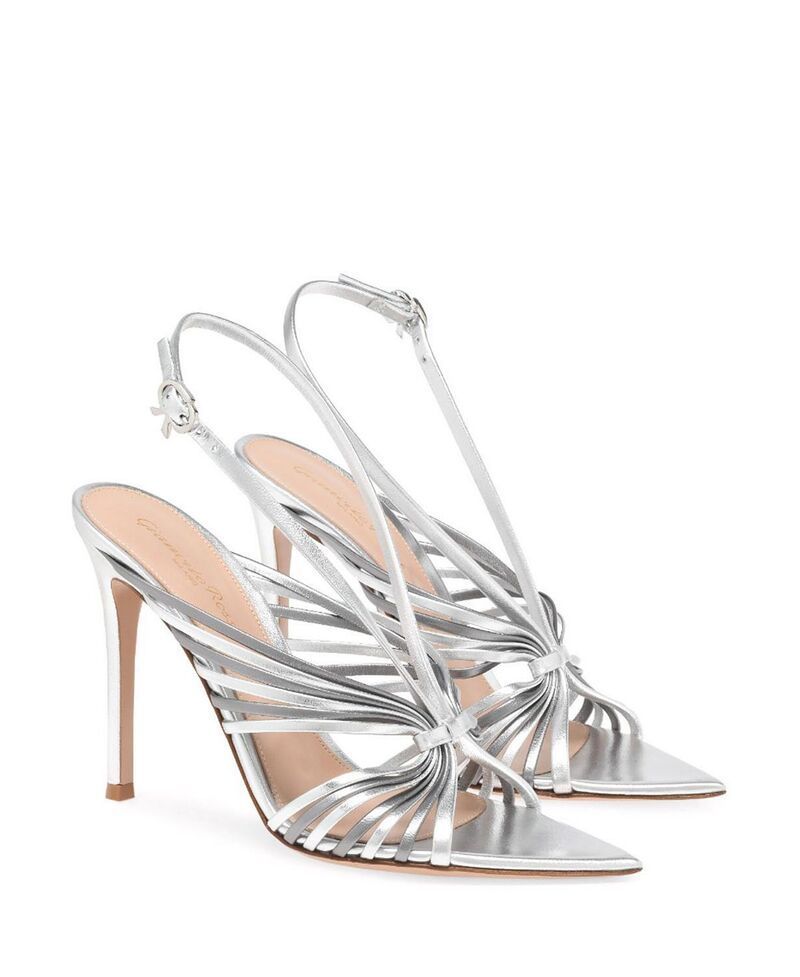 ジャンヴィト ロッシ レディース シューズ サンダル Gianvito Rossi Womens Muse Sandalsilver Lamb Leather シルバー