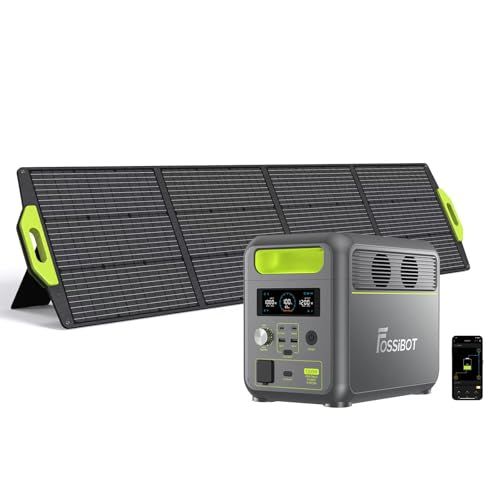 FOSSiBOT F1200 ポータブル電源 200W セット リン酸鉄 長寿命15年 業界最小クラスのスリムボディ ぽーたふる電源 アプリ遠隔操作 1時間満充電 320000mAh/1024Wh UPS機能 AC1200W 瞬間最大2400W DC/USJu