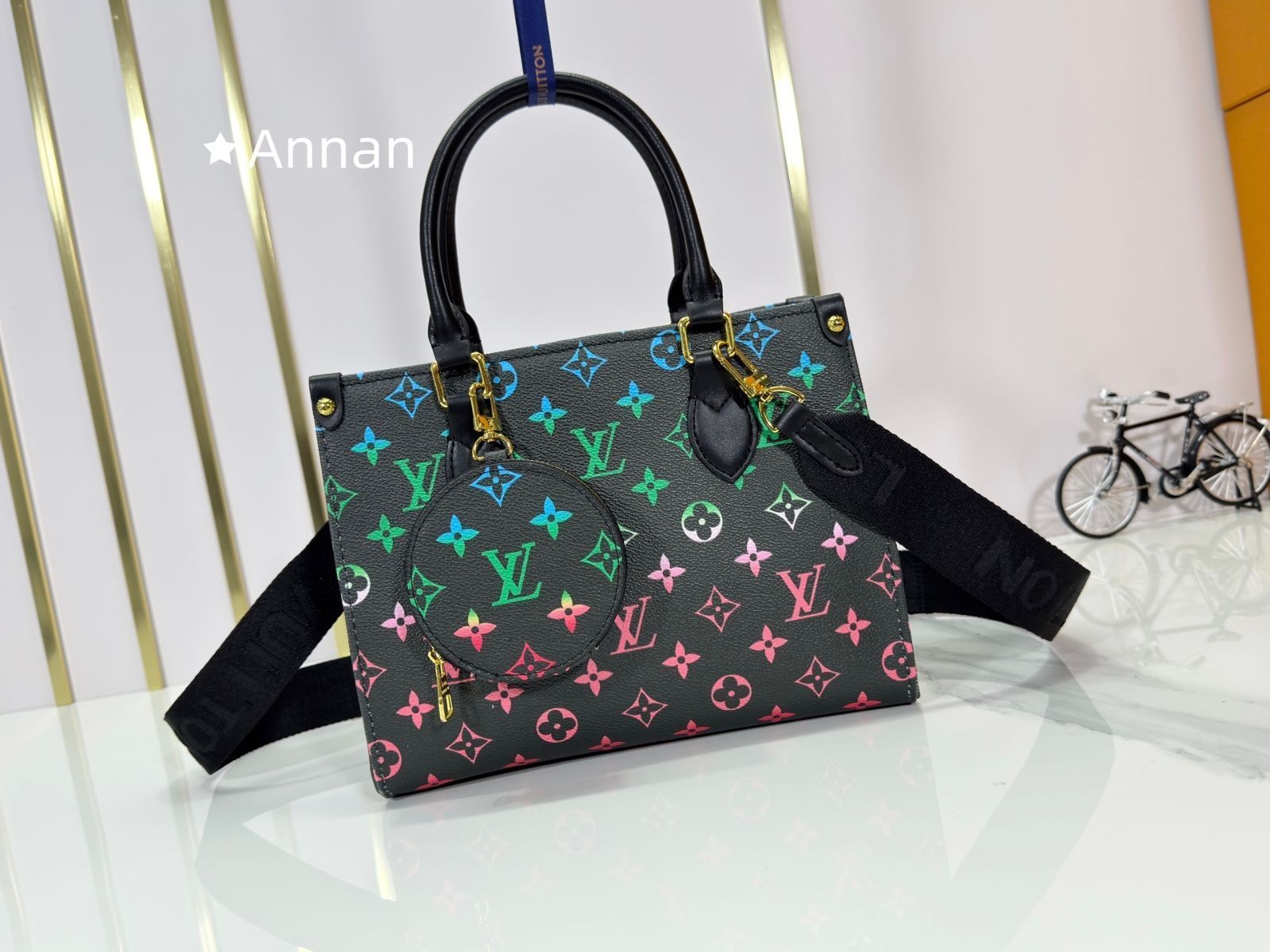 超美品 送料込☆ LOUIS VUITTON ルイヴィトン ンザゴー PM トートバッグ レディース 本革