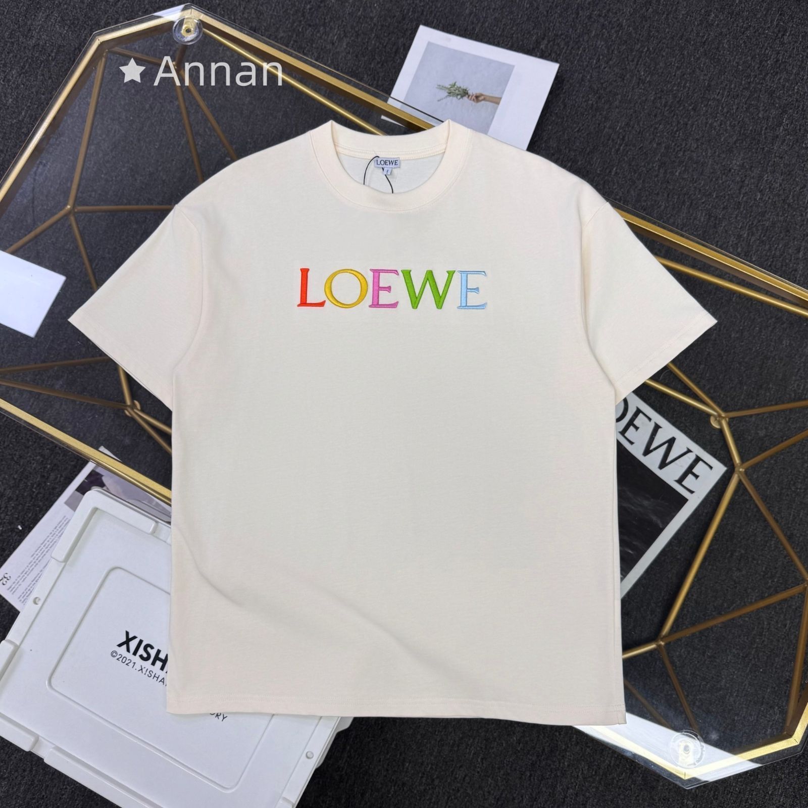 超極SSS美品 良品LOEWE　ロエベ Tシャツ　半袖　夏服　トップス 男女兼用