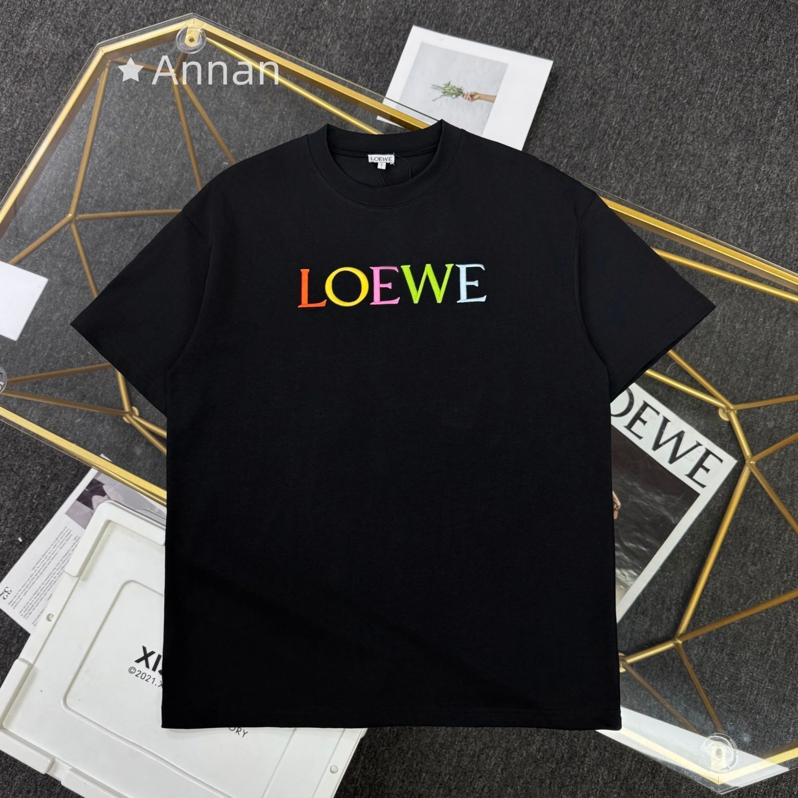 高級 人気商品LOEWE　ロエベ Tシャツ　半袖　夏服　トップス 男女兼用