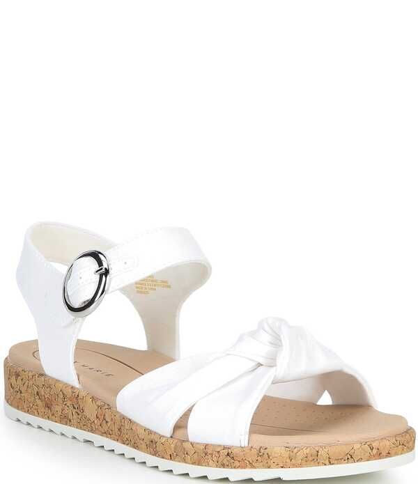 アレックスマリー レディース シューズ サンダル アンクル Alex Marie Fritz Canvas Knotted Ankle Wrap Sandals White ホワイト