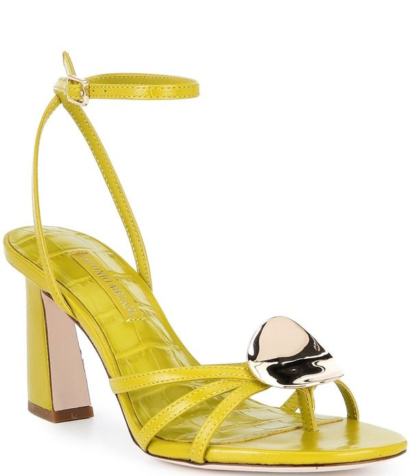 アントニオ メラーニ レディース シューズ ヒール サンダル アンクル レザー Antonio Melani Calista Leather Ornamented Ankle Strap Dressa