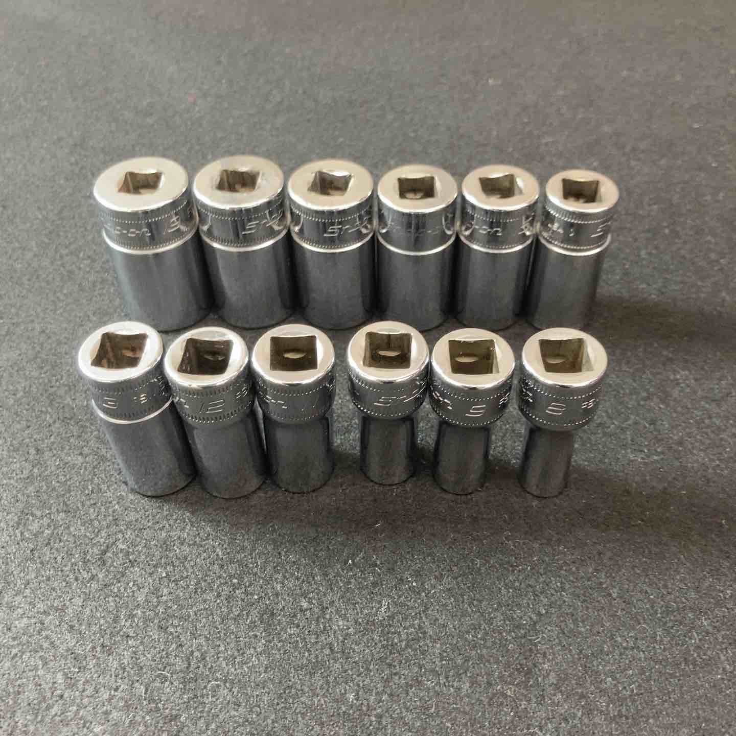 【中古品】 スナップオン(Snap-on) FSMS8～FSMS19 セミディープソケット 12点セット 【東大和店】