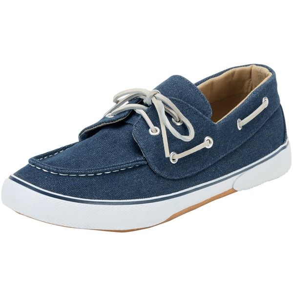 キングサイズ メンズ シューズ スリッポン・ローファー KingSize Canvas Boat Shoe Stonewash Denim デニム