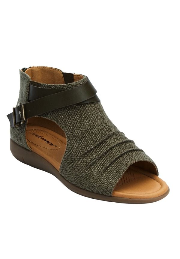 コンフォートビュー レディース シューズ サンダル Comfortview The Payton Shootie Dark Olive オリーブ