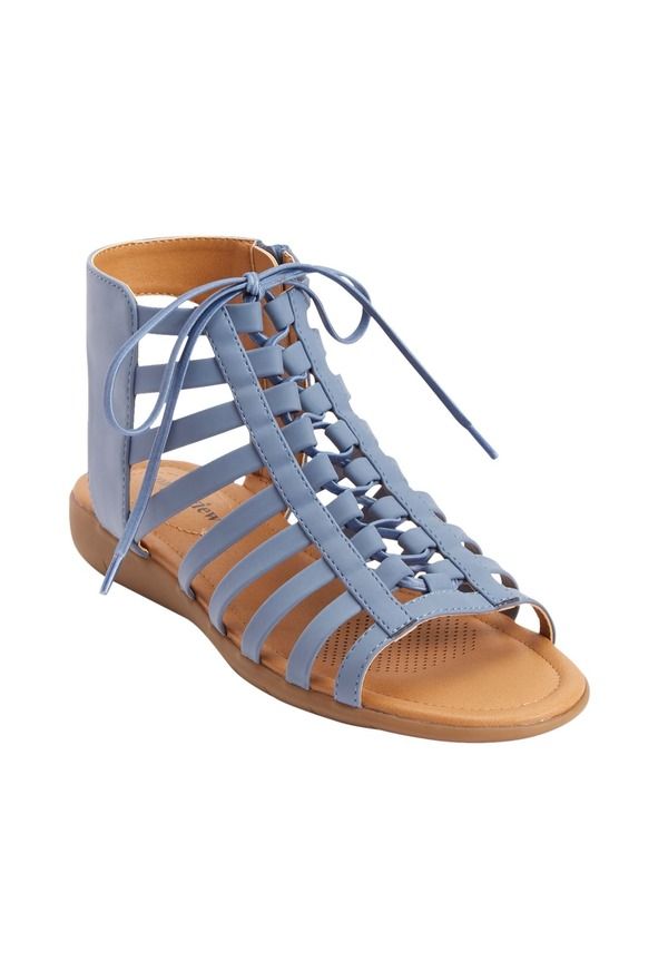 コンフォートビュー レディース シューズ ヒール サンダル Comfortview The Renata Sandal Chambray Blue ブルー