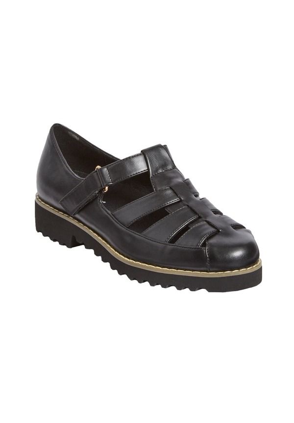 コンフォートビュー レディース シューズ パンプス Comfortview The Alva Fisherman Flat Black ブラック