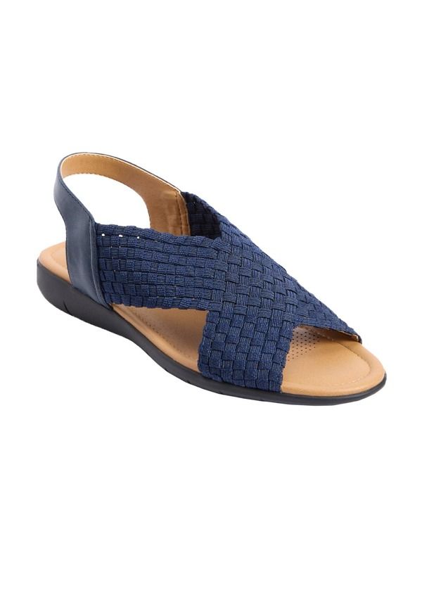 コンフォートビュー レディース シューズ ヒール サンダル Comfortview The Celestia Sling Sandal Navy Metallic ネイビー