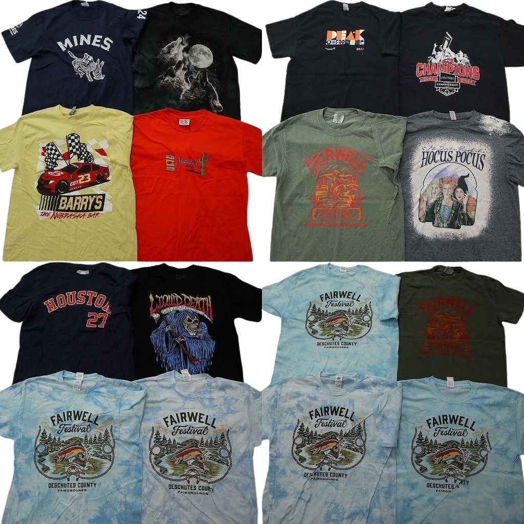 古着卸 まとめ売り プリント Tシャツ 16枚セット ( メンズ M/L