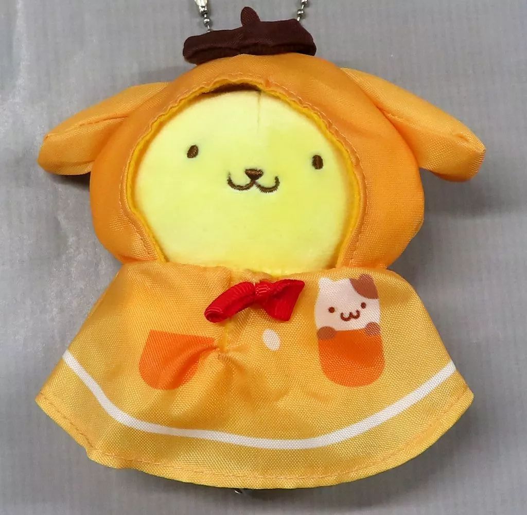 ポムポムプリン　てるてる坊主　タグ付き　マスコット　キーホルダー 中古】キーホルダー ポムポムプリン(てるてる坊主) マスコットホルダー