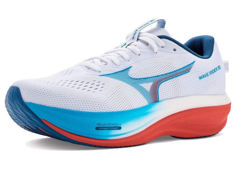 ミズノ メンズ シューズ スニーカー Mizuno Wave Rider 30 WhiteBlue Jewe ホワイト