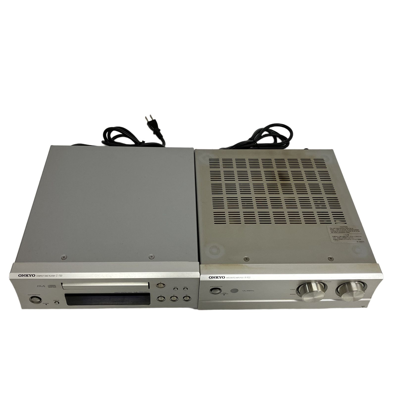 A-933 ONKYO C-733 システムコンポ セット シルバー T-433 CD