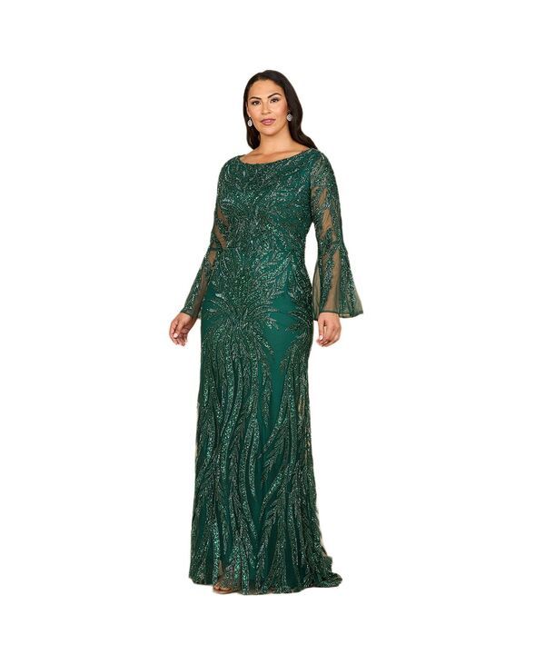ララ レディース トップス ワンピース ハイネック Lara Womens High Neck Beadedress with Bell Sleeves Dark green グリーン ララ レディース トップス ワンピース ハイネック Lara Womens High Neck Beadedress with Bell Sleeves Dark green グリーン