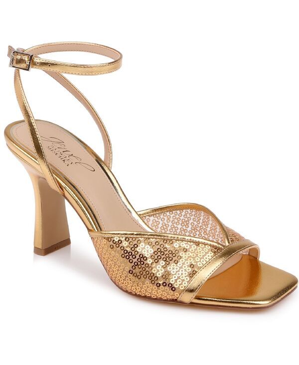 ジュウェルダグレイミシュカ レディース シューズ サンダル Jewel Badgley Mischka Womens Zaha Square Toe Dressandals Gold Antique